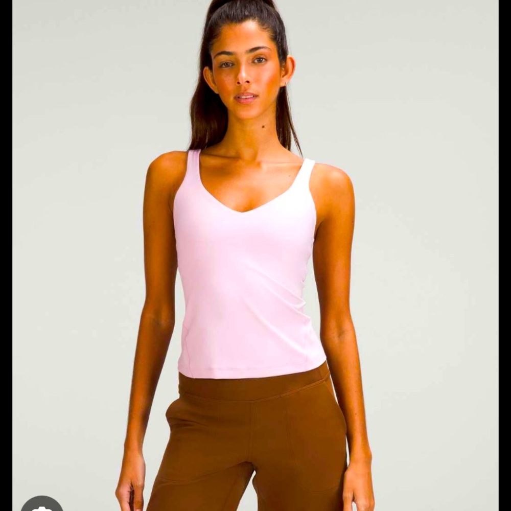 lululemon waist length align tank pink peony